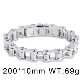 Men Bike Chain Bracelet Stainless Steel Biker Bicycle